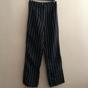 Reformation Striped Trouser Pants 100% Linen